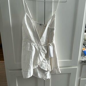 White linen romper
